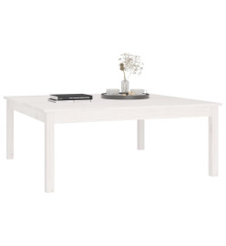 Table basse Blanc 100x100x40 cm Bois massif de pin