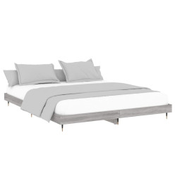 Cadre de lit sonoma gris 180x200 cm bois d'ingénierie
