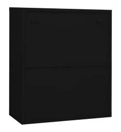 Armoire de bureau Noir 90x40x105 cm Acier