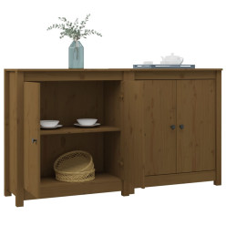 Buffets 2 pcs Marron miel 70x35x80 cm Bois massif de pin