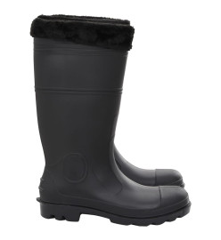 Bottes de pluie avec chaussettes amovibles noir taille 46 PVC