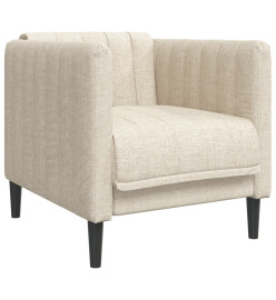 Fauteuil crème tissu