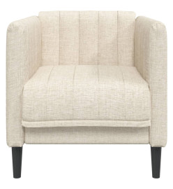 Fauteuil crème tissu