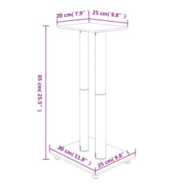 Supports de haut-parleurs 2 pcs noir/argenté 2 piliers