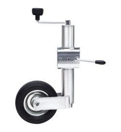 Roue jockey 60 mm avec 2 tubes de support et 3 pinces fendues