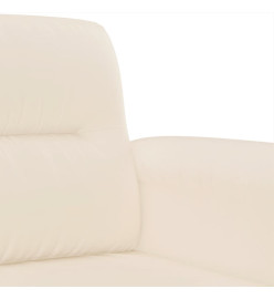 Ensemble de canapés 2 pcs avec coussins beige tissu microfibre