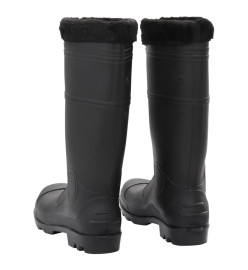 Bottes de pluie avec chaussettes amovibles noir taille 44 PVC