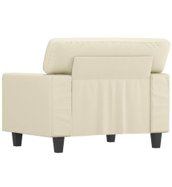 Fauteuil Crème 60 cm Similicuir