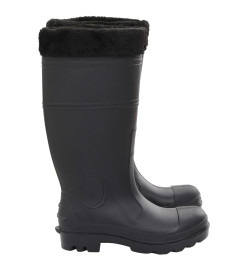 Bottes de pluie avec chaussettes amovibles noir taille 39 PVC