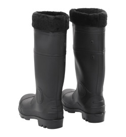 Bottes de pluie avec chaussettes amovibles noir taille 39 PVC