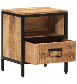 Table de chevet 40x35x50 cm bois de manguier massif