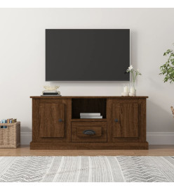 Meuble TV chêne marron 100x35,5x45 cm bois d'ingénierie