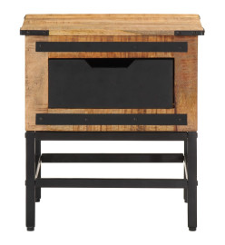 Table de chevet 40x40x45 cm bois de manguier massif