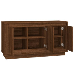 Buffet chêne marron 102x35x55 cm bois d'ingénierie