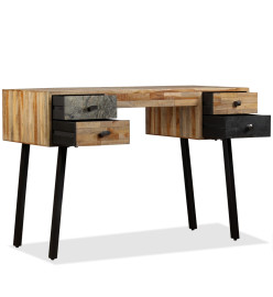 Bureau Teck de récupération massif 110 x 50 x 76 cm