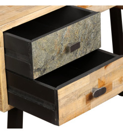 Bureau Teck de récupération massif 110 x 50 x 76 cm