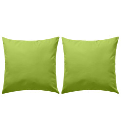 Oreiller d'extérieur 2 pcs 45 x 45 cm Vert pomme