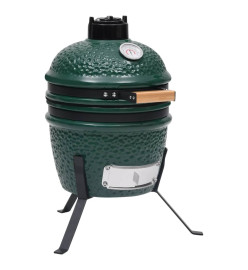 Barbecue à fumoir Kamado 2-en-1 Céramique 56 cm Vert