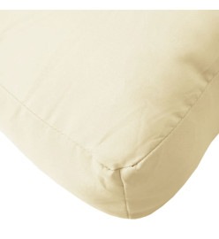 Coussins de palette 3 pcs blanc crème tissu oxford