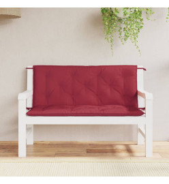 Coussins de banc de jardin 2 pcs rouge bordeaux tissu Oxford