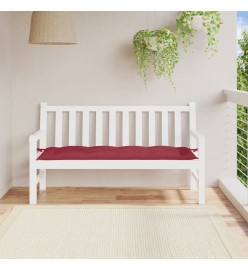 Coussin de banc de jardin rouge bordeaux 150x50x7 cm