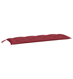 Coussin de banc de jardin rouge bordeaux 150x50x7 cm