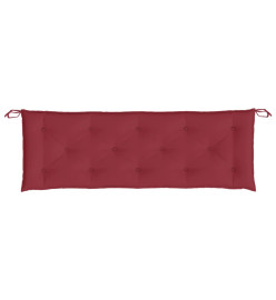 Coussin de banc de jardin rouge bordeaux 150x50x7 cm