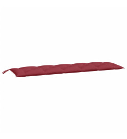 Coussin de banc de jardin rouge bordeaux 180x50x7 cm