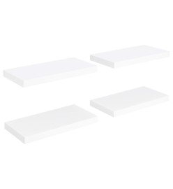 Étagères murales flottantes 4 pcs Blanc 50x23x3,8 cm MDF