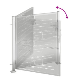 Portail de jardin 100x100 cm acier inoxydable