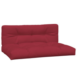 Coussins de palette 2 pcs rouge bordeaux tissu