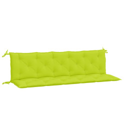 Coussins de banc de jardin 2 pcs vert vif tissu Oxford