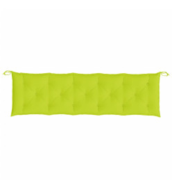 Coussins de banc de jardin 2 pcs vert vif tissu Oxford