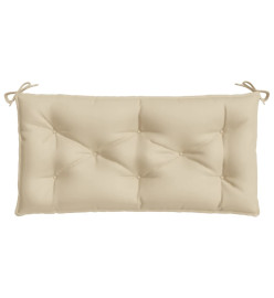 Coussin de banc de jardin beige 110x50x7 cm tissu oxford