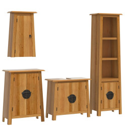 Ensemble de meubles de salle de bain 4 pcs bois de pin massif