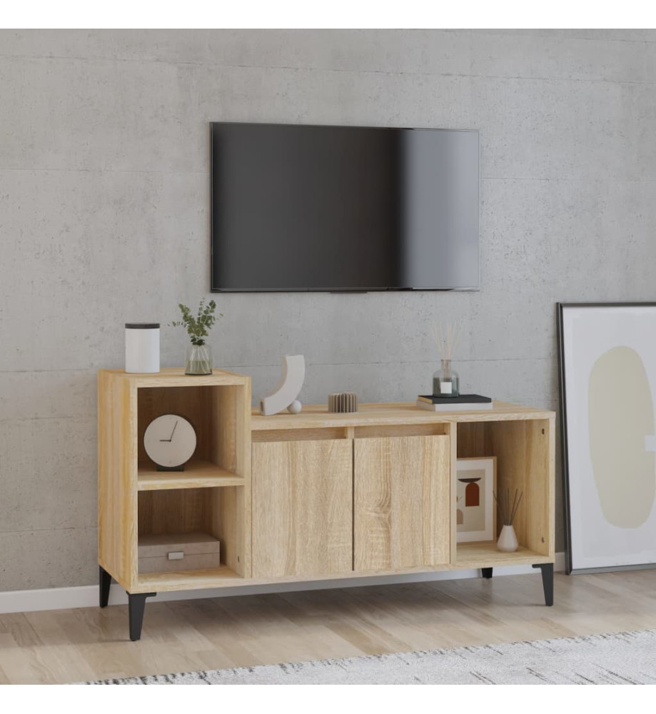 Meuble TV Chêne sonoma 100x35x55 cm Bois d'ingénierie