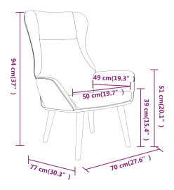 Chaise de relaxation Bleu Tissu