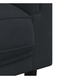 Ensemble de canapés 2 pcs avec coussins noir velours