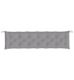 Coussins de banc de jardin 2 pcs gris 200x50x7 cm tissu Oxford