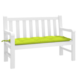 Coussin de banc de jardin vert brillant 120x50x7cm tissu oxford