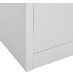 Armoire de bureau Gris clair 90x40x180 cm Acier