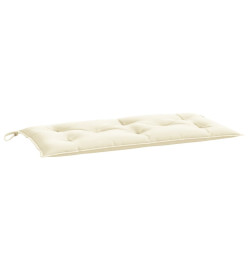 Coussin de banc de jardin blanc crème 110x50x7 cm tissu oxford