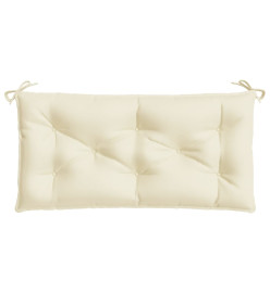 Coussin de banc de jardin blanc crème 110x50x7 cm tissu oxford