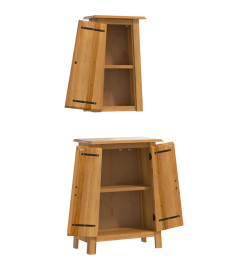 Ensemble de meubles de salle de bain 2 pcs bois de pin massif