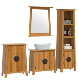 Ensemble de meubles de salle de bain 4 pcs bois de pin massif