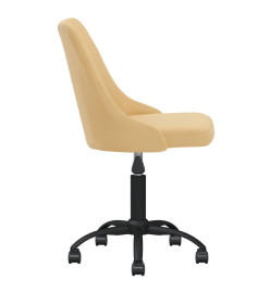 Chaise pivotante de bureau Jaune Tissu