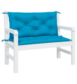 Coussins de banc de jardin 2 pcs bleu clair tissu Oxford