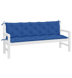 Coussins de banc de jardin 2 pcs bleu 180x50x7 cm tissu Oxford