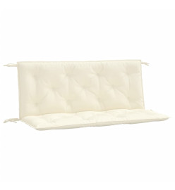 Coussins de banc de jardin 2 pcs blanc crème tissu Oxford