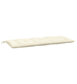 Coussins de banc de jardin 2 pcs blanc crème tissu Oxford